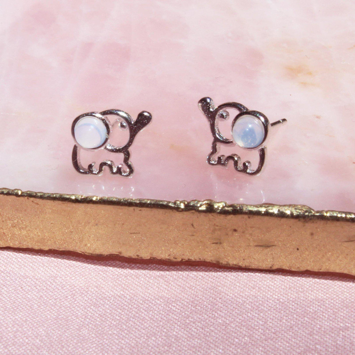 Opal Elephant Earring-Limited Edition-La Meno