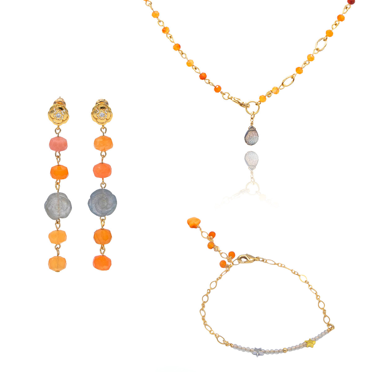 Ethereal Orange 2-Way Bracelet/Necklace