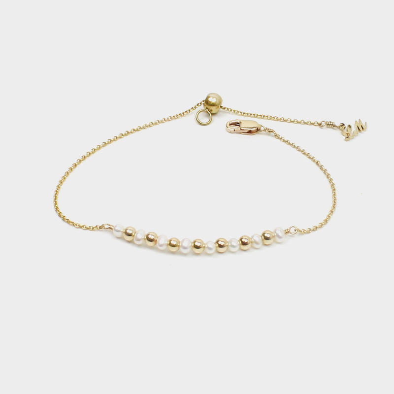 Pearl Bar Bracelet-Adorn Bracelet-La Meno