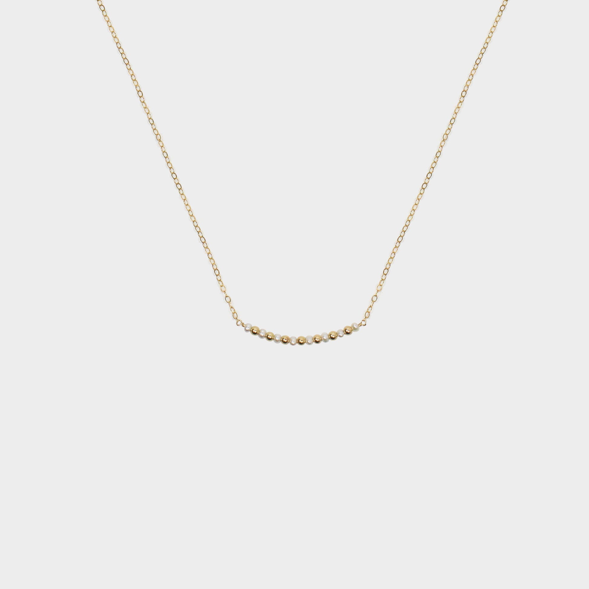 Pearl Bar Necklace-Adorn Necklace-La Meno