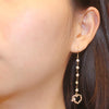 Pearl Drop Heart Earring-Adorn Earring-La Meno