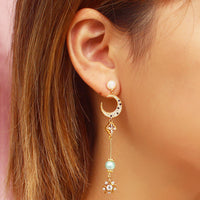 Precious Moon Earring-Adorn Earring-La Meno