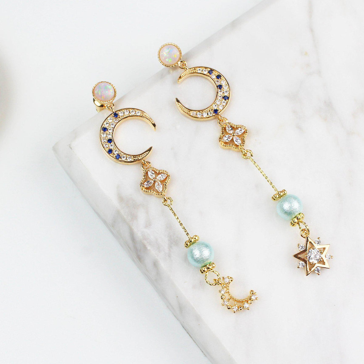 Precious Moon Earring-Adorn Earring-La Meno