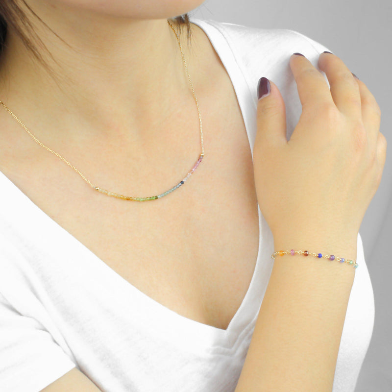 Rainbow Bar Necklace-Adorn Necklace-La Meno