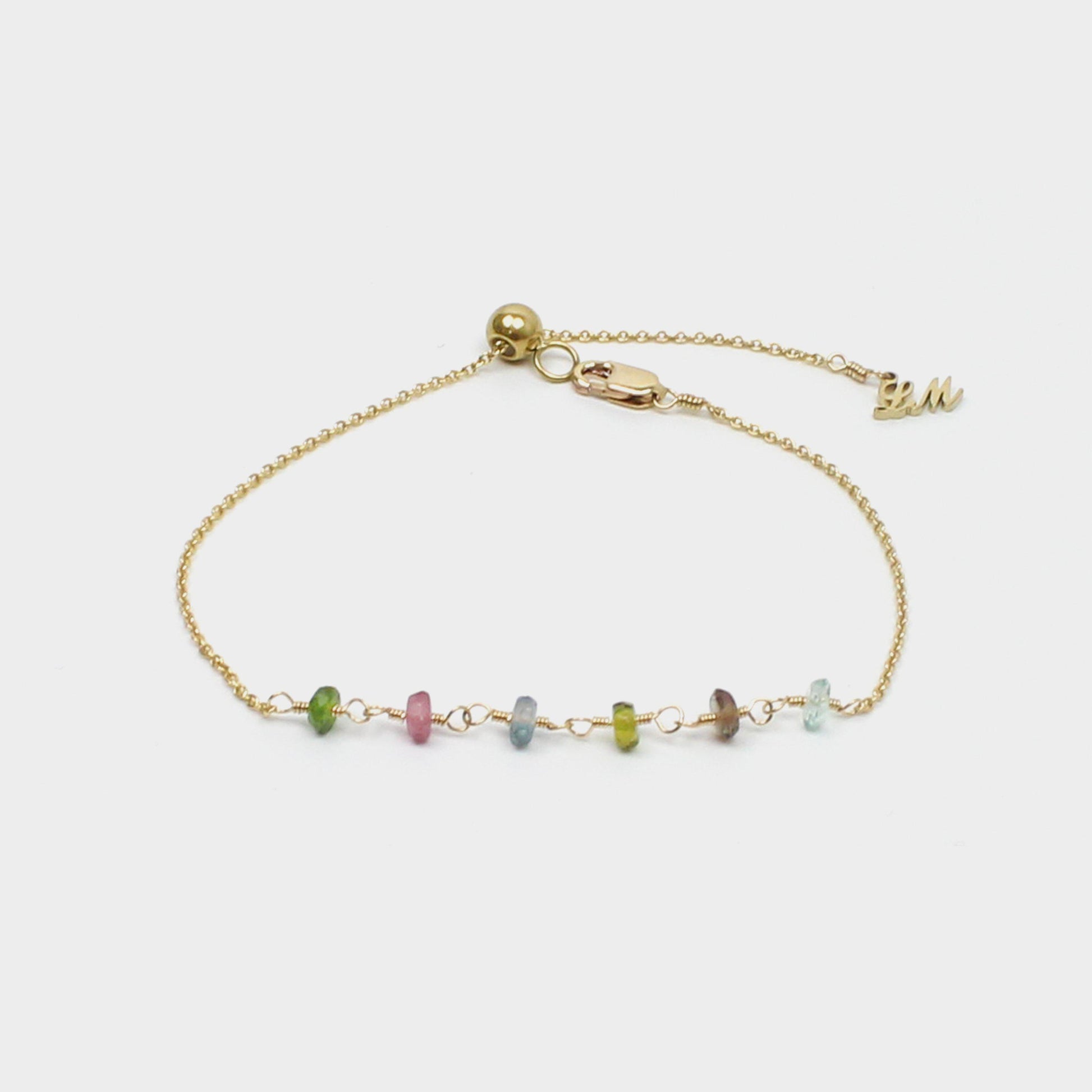 Rainbow Tourmaline Bracelet-Adorn Bracelet-La Meno