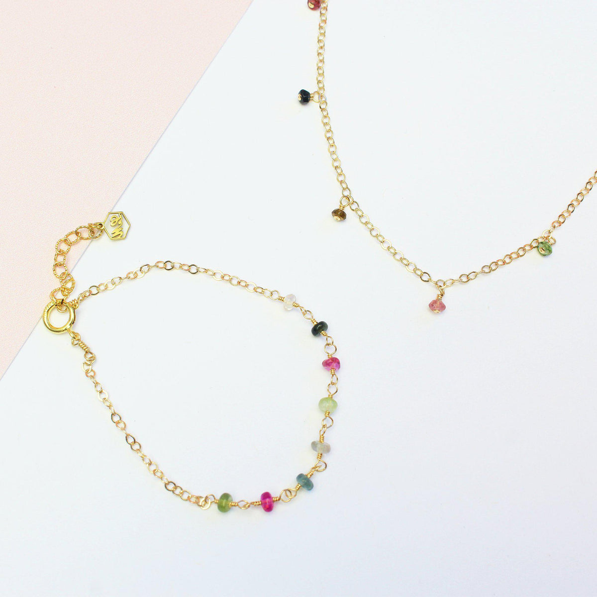Rainbow Tourmaline Set-Jewelry Set-La Meno