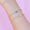 Rose Gold Turquoise Bracelet-Adorn Bracelet-La Meno