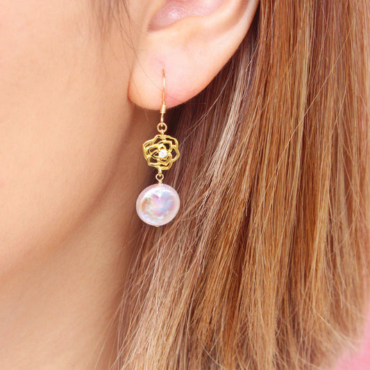 Rosie Pearl Earring-Adorn Earring-La Meno