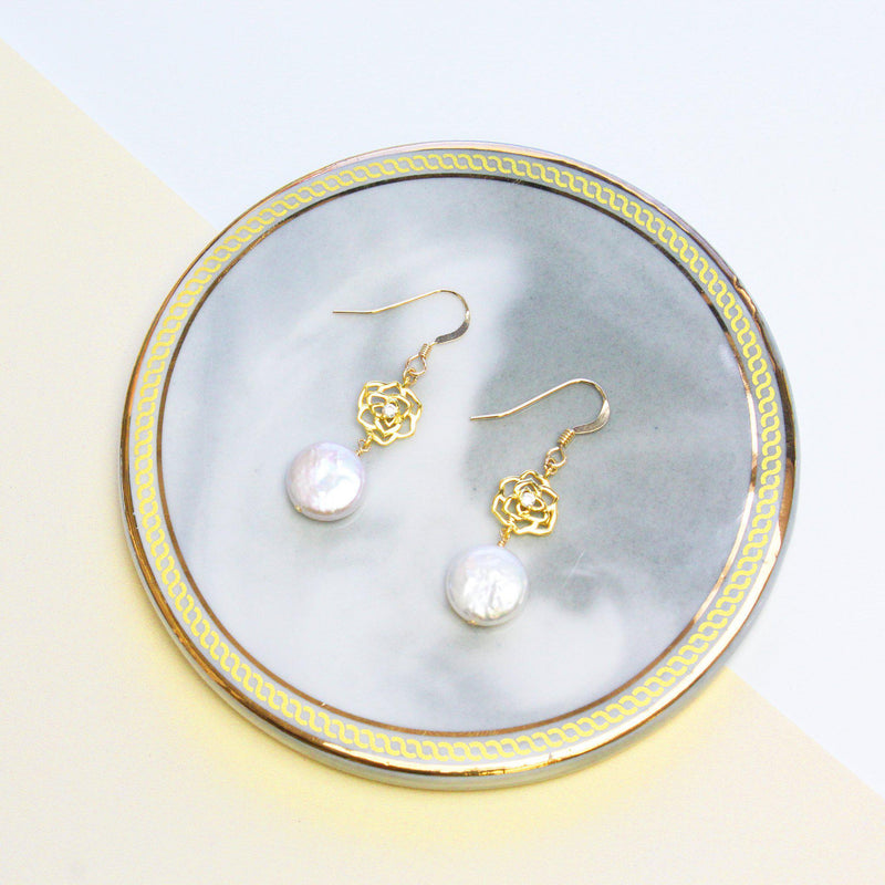 Rosie Pearl Earring-Adorn Earring-La Meno