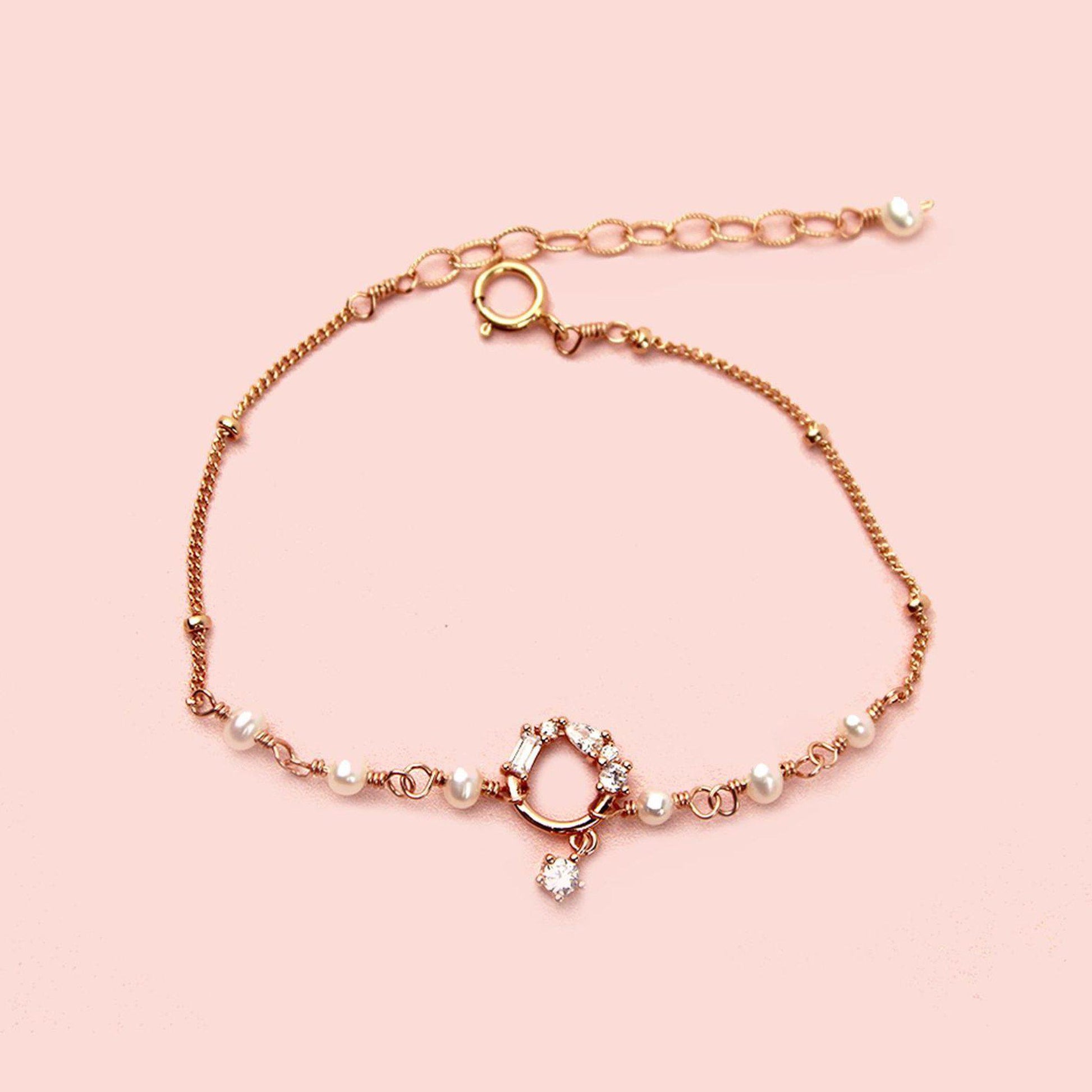 Rosy Pearl Bracelet-Adorn Bracelet-La Meno