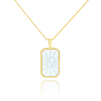 Mother of Pearl Zodiac Double-Sided Necklace