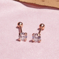 Single Diamond Screw Back Earring-Limited Edition-La Meno