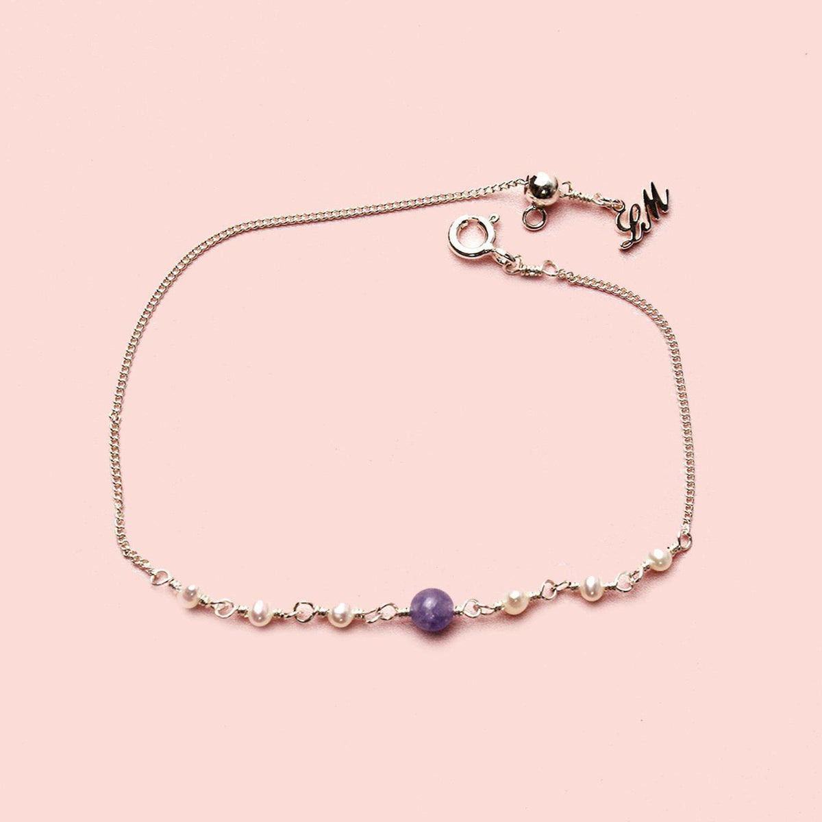 Tanzanite + Pearl Bracelet-Adorn Bracelet-La Meno
