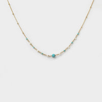 Turquoise and Pearl Necklace-Adorn Necklace-La Meno