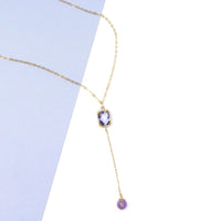 Tanzanite Necklace-Dangling Necklace-La Meno