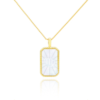 Mother of Pearl Zodiac Double-Sided Necklace