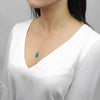 Y Shape Necklace: Bright Blue-Adorn Necklace-La Meno