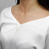 Y Shape Necklace: Mother of Pearl Star-Adorn Necklace-La Meno
