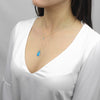 Y Shape Necklace: Ocean Blue-Adorn Necklace-La Meno