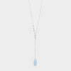 Y Shape Necklace: Tanzanite-Adorn Necklace-La Meno