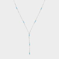 Y Shape Necklace: Turquoise All Around-Adorn Necklace-La Meno